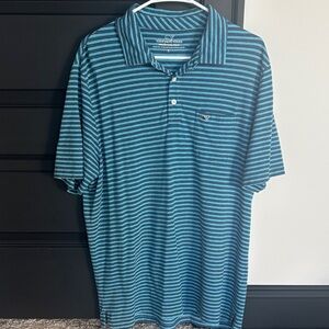 Vineyard Vines Men's Polo in Blue and White Stripes